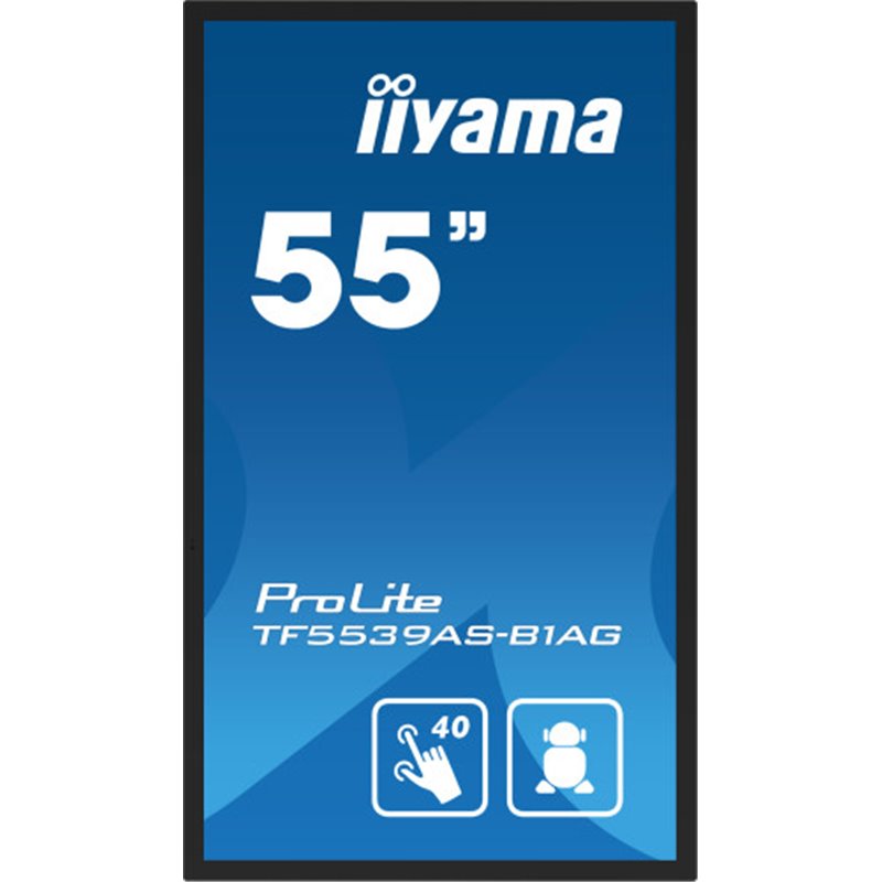 iiyama TF5539AS-B1AG pantalla de señalización Pantalla plana para señalización digital 138,7 cm (54.6") LED 500 cd / m² 4K Ultra