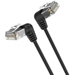 Cable de Red RJ45 UTP Vention IBOBF Cat.6A/ 1m/ Cabeza Rotatoria 360�/ Negro