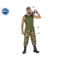 DISFRAZ MILITAR HOMBRE ADULTO CAMUFLAJE VERDE