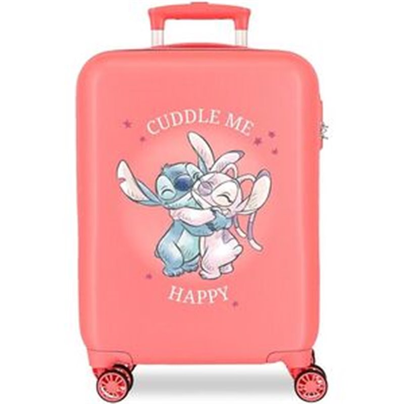 MALETA TROLLEY ABS CUDDLE ME CORAL STITCH DISNEY 55CM