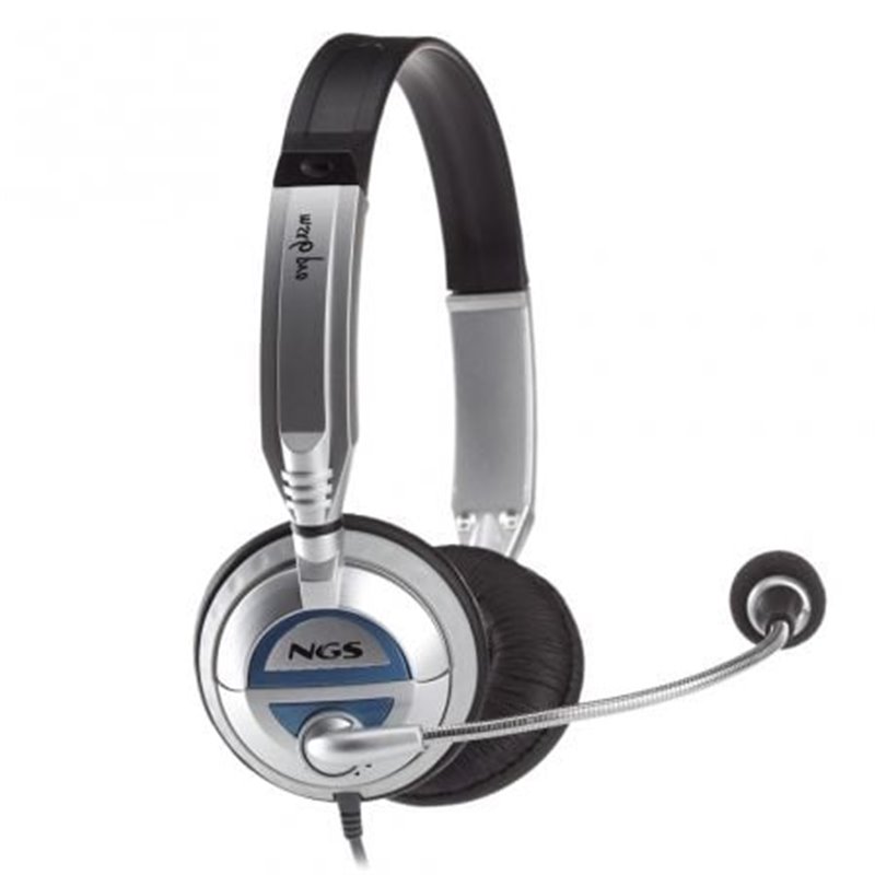 Auriculares NGS MSX6Pro/ con Micr�fono/ Jack 3.5/ Plateados