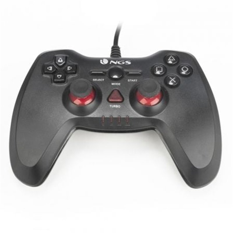 GAMEPAD NGS MAVERICK - 2 EJES - 12 BOTONES - MODO VIBRACI�N - FUNCI�N TURBO - USB 2.0 - COMPATIBLE PC/PS3