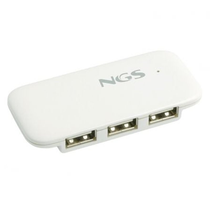 Hub USB 2.0 NGS IHUB4/ 4xUSB/ Blanco