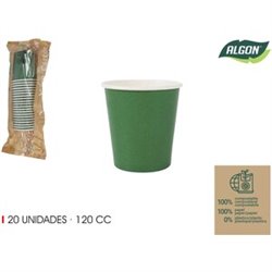 SET-20 VASO CARTON VERDE PINO 120CC ALGON