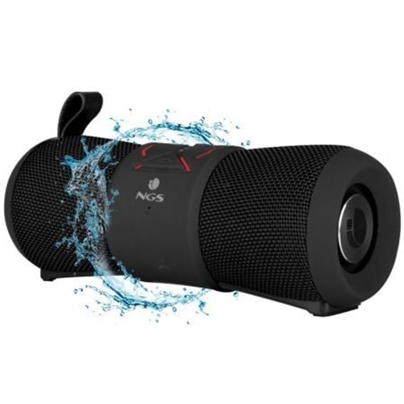 ALTAVOZ BLUETOOTH NGS WATERPROOF TWS SPEAKER ROLLER STREAM BLACK - 24W - TRUE WIRELESS -  IP67 - ENTRADA AUX - BATER�A 2000MAH -