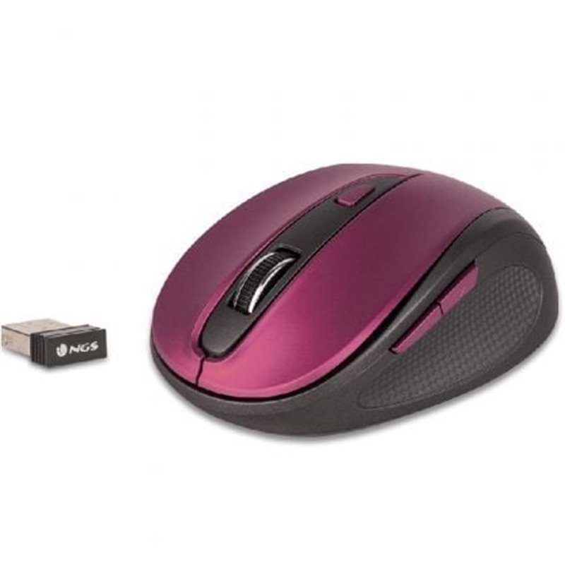 Rat�n Inal�mbrico NGS Evo Mute/ Hasta 1600 DPI/ Purpura