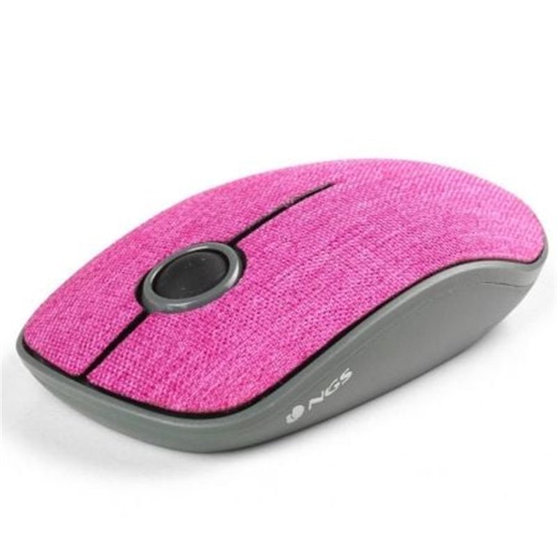 RAT�N INAL�MBRICO NGS EVO DENIM PINK - 2.4GHZ - 1200DPI - 2 BOTONES - SCROLL - SUPERFICIE DE TELA - RECEPTOR USB - 1XAA