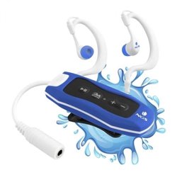 REPRODUCTOR MP3 NGS BLUE SEAWEED - 4GB - RESISTENTE AL AGUA IPX8 - RADIO FM - BAT. LITIO 80MAH - AURICULARES RESISTENTES AL AGUA