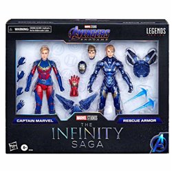 Blister 2 figuras Captain Marvel & Rescue Armor The Infinity Saga Endgame Los Vengadores Avengers Marvel 15cm