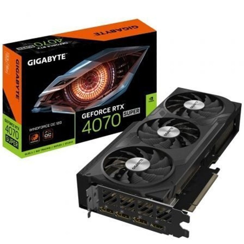 Tarjeta Gr�fica Gigabyte GeForce RTX 4070 SUPER WindForce OC 12G/ 12GB GDDR6X