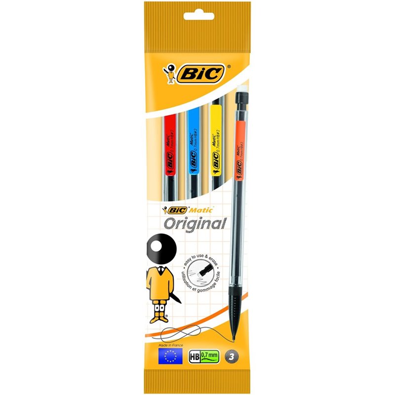 Bic Matic Classic 0,7  - 3 Unidades.