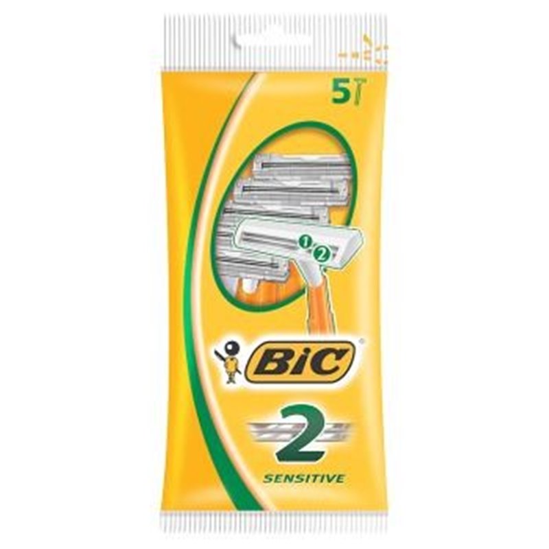 MAQUINAS DESECHABLES BIC 2 HOJAS x5 AMARILLAS