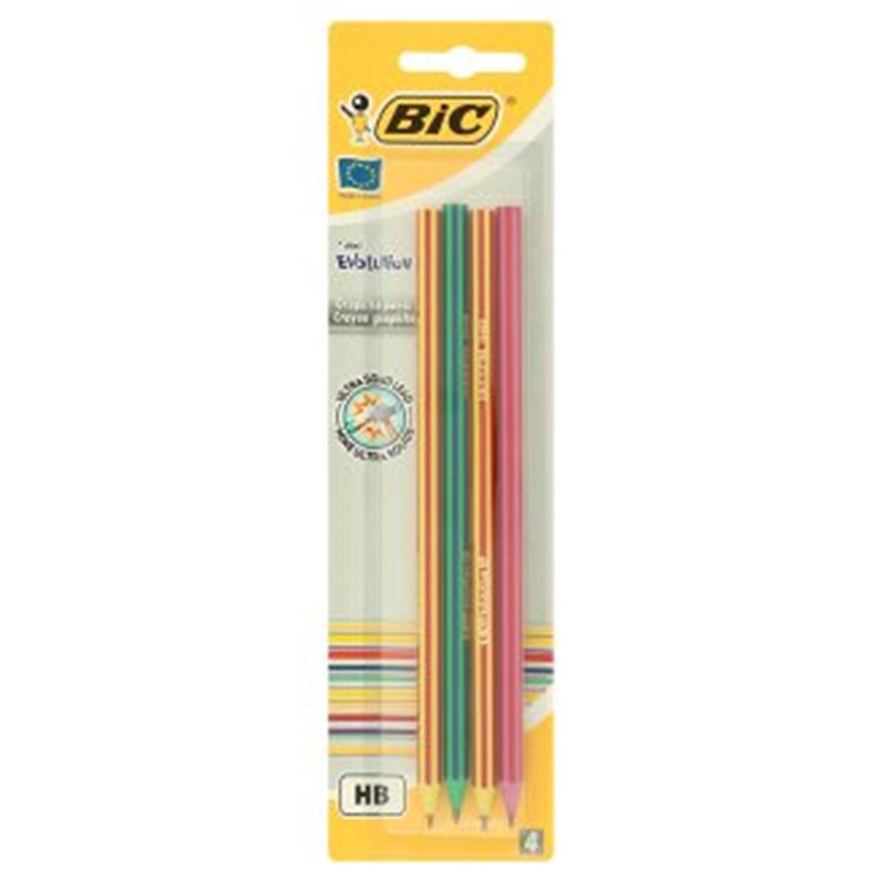 LAPIZ BIC DE GRAFITO SIN MADERA x4uni.