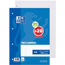 RECAMBIO 4A PARA CARPETA CUADRICULA 4X4 120H