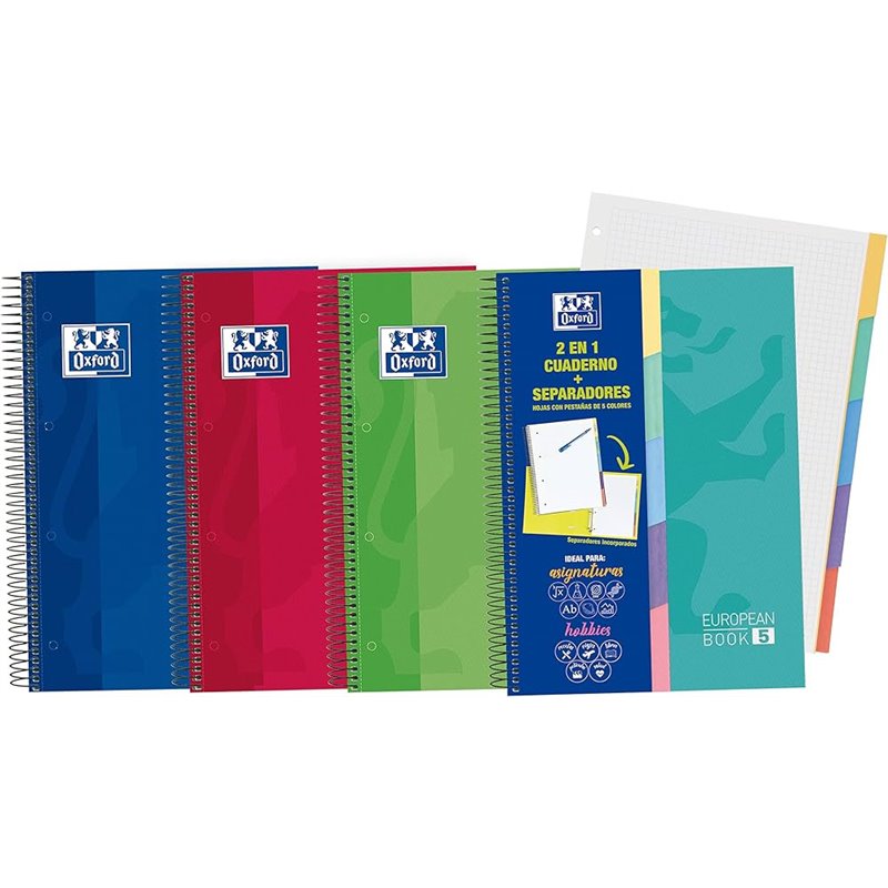 LIBRETA EUROPEANBOOK 5 PESTA�AS A4+ OXFORD