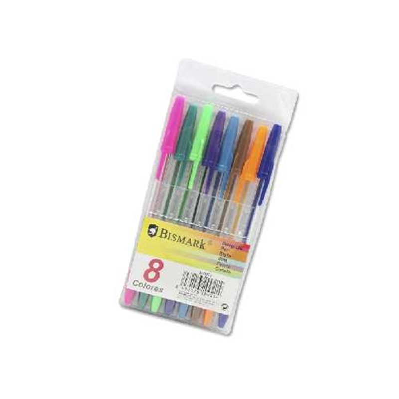 BOLIGRAFOS COLORES x8