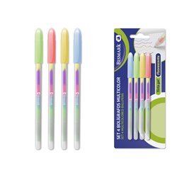 PACK 4 BOLIGRAFOS GEL MULTICOLOR