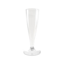 COPA FLAUTA PIE TRANSPARENTE X 4UND