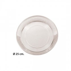 BANDEJA PLASTICO REDONDA 25cm.