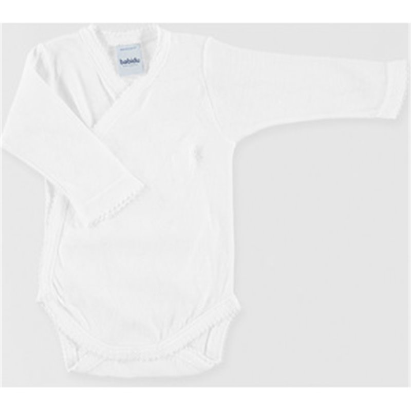 BODY CRUZADO M/LARGA PERLE BLANCO TALLA 0