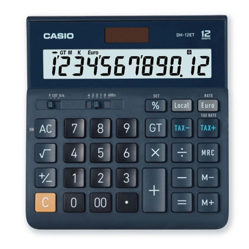 CALCULADORA SOBREMESA 12 DIGITOS CASIO DH-12ET