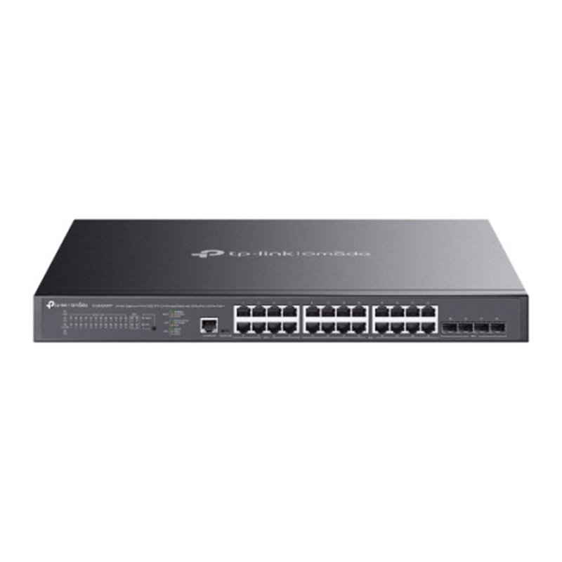 TP-Link Omada SG3428XMPP switch Gestionado L2+ Gigabit Ethernet (10/100/1000) Energía sobre Ethernet (PoE) 1U Negro