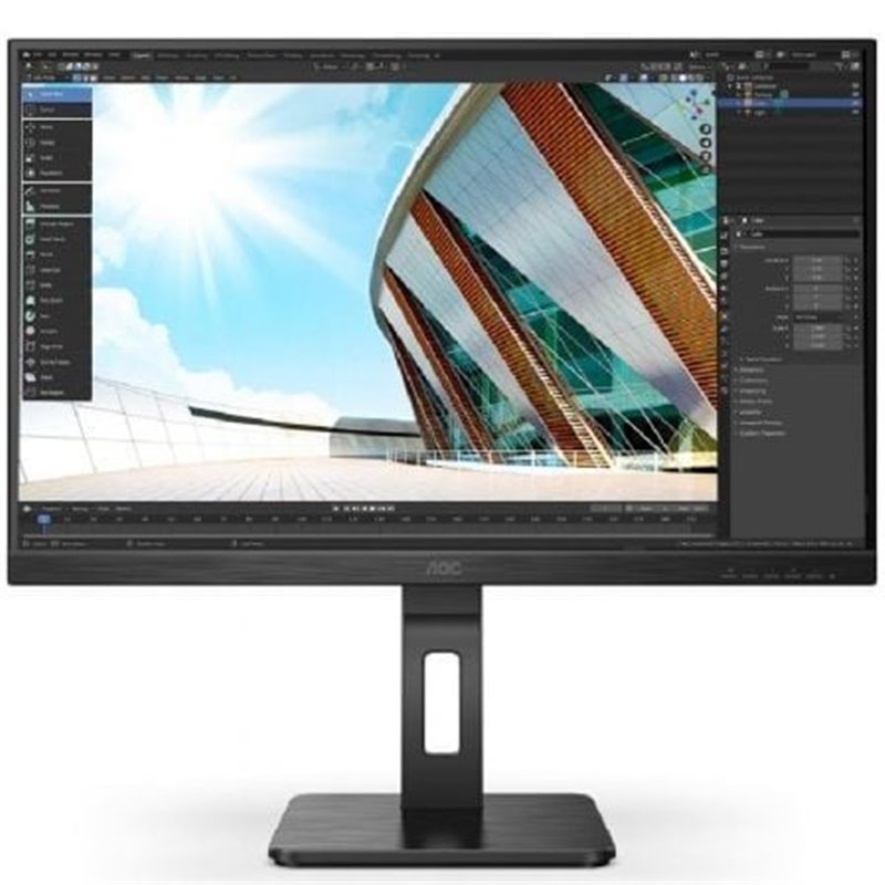 Monitor Profesional AOC 27P2Q 27"/ Full HD/ Multimedia/ Regulable en altura/ Negro