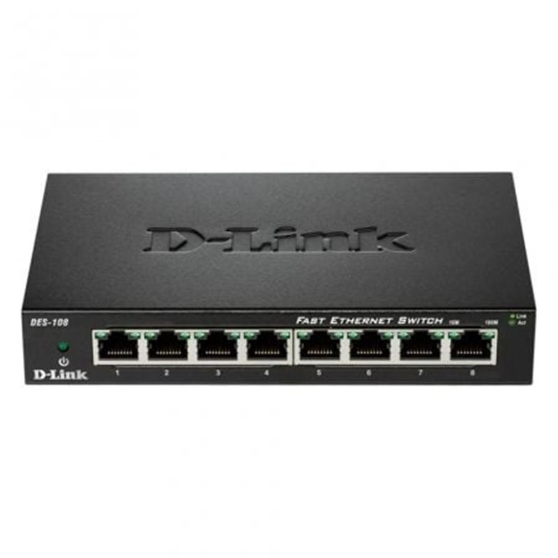 Switch D-Link DES-108 8 Puertos/ RJ-45 10/100