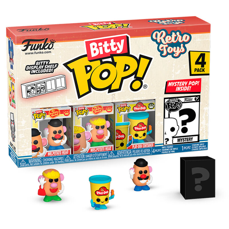 Blister 4 figuras Bitty POP Retro Toys Mr Potato Head