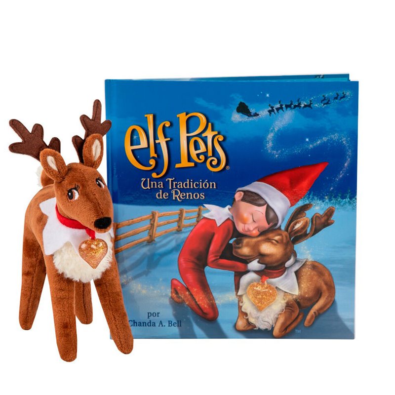 Set Cuento + Peluche Reno Elf Pets