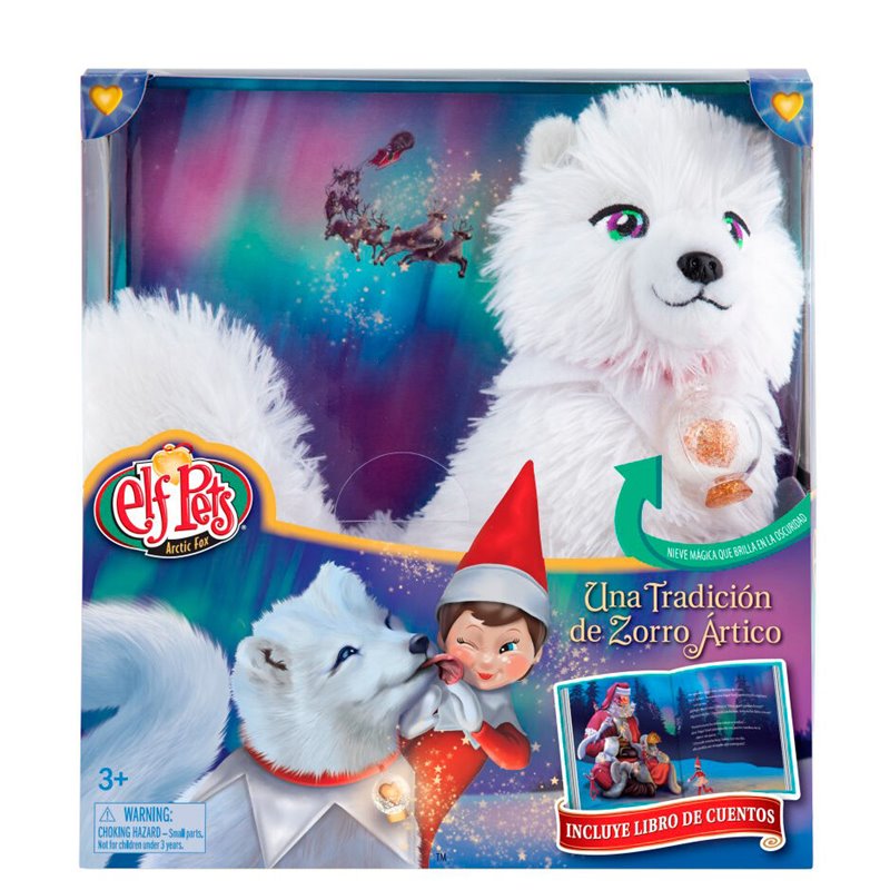 Set Cuento + Peluche Zorro Artico Elf Pets