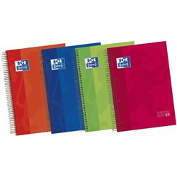 CUADERNO EUROPEANBOOK 5 TAPA EXTRADURA A4+ 120 HOJAS 5X5 COLORES VIVOS 50% HOJAS GRATIS OXFORD 100430279