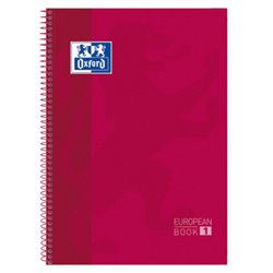 CUADERNO EUROPEANBOOK 1 TAPA EXTRADURA A4+ 80 HOJAS 5X5 COLOR ROJO OXFORD 100430198