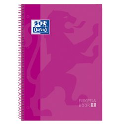 CUADERNO EUROPEANBOOK 1 TAPA EXTRADURA A4+ 80 HOJAS 5X5 COLOR FUCSIA OXFORD 100430270