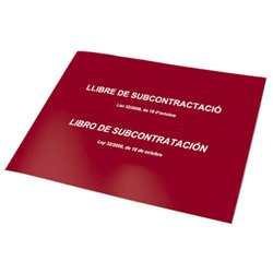 LIBRO DE SUBCONTRATACION CATALÁN/CASTELLANO A4 APAISADO 10 HOJAS NUMERADAS DOHE 09990