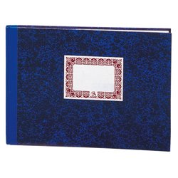 LIBRO DE CARTONÉ RAYADO HORIZONTAL AZUL FOLIO APAISADO 100 HOJAS  DOHE 09971