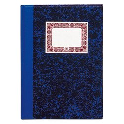 CUADERNO CARTONÉ CONTABILIDAD RAYADO HORIZONTAL AZUL FOLIO NATURAL 100 HOJAS DOHE 09950