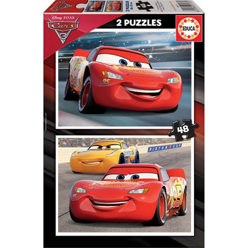 PUZZLE INFANTIL 2X48 CARS 3 DE 4-6 AÑOS EDUCA BORRAS 17177