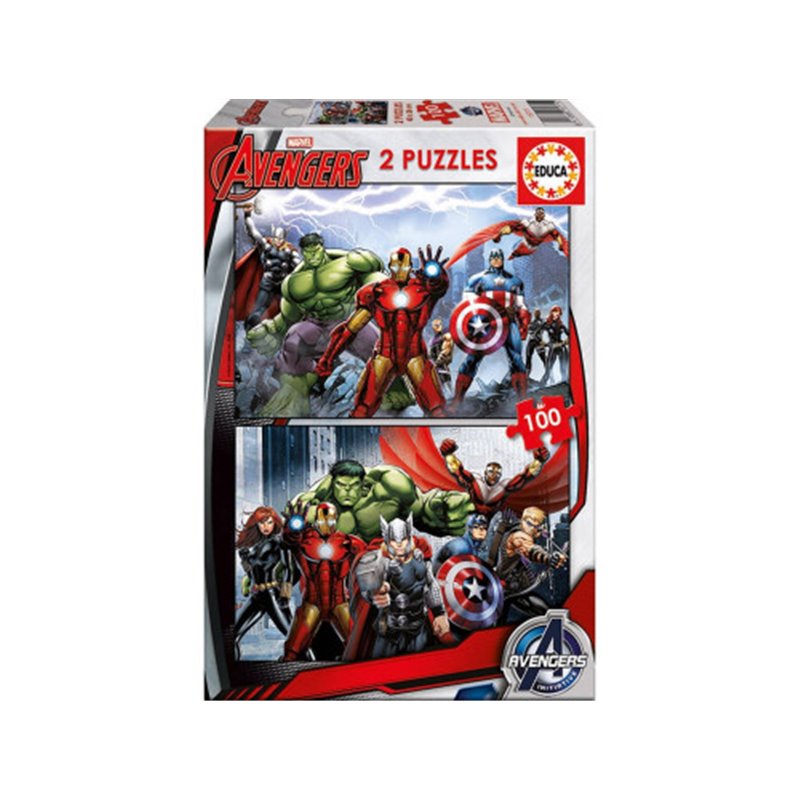 PUZZLE 2x100 AVENGERS DE 6-8 AÑOS EDUCA BORRAS 15771