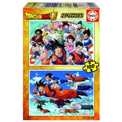 PUZZLE 2x100 DRAGON BALL DE 6-8 AÑOS EDUCA BORRAS 18214