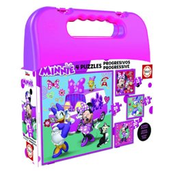 MALETA PUZZLES PROGRESIVOS MINNIE HAPPY HELPERS 12-16-20-25 DE 3-5 AÑOS EDUCA BORRAS 17638