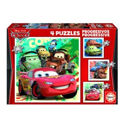 PUZZLE PROGRESIVOS CARS 2 12-16-20-25 DE 3-5 AÑOS EDUCA BORRAS 14942