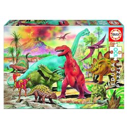 PUZZLE INFANTIL 100 DINOSAURIOS DE 6-8 AÑOS EDUCA BORRAS 13179