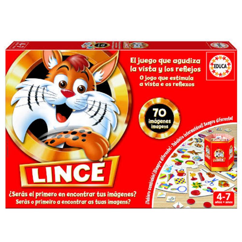 JUEGO EL LINCE 70 IMÁGENES DE 4-7 AÑOS EDUCA BORRAS 17472