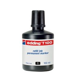 FRASCO TINTA PARA RELLENAR 100ML NEGRO EDDING T100-01