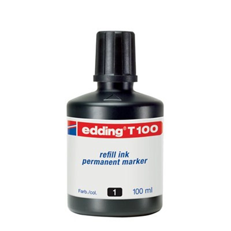 FRASCO TINTA PARA RELLENAR 100ML NEGRO EDDING T100-01