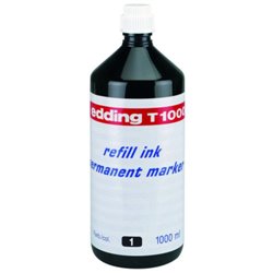 FRASCO TINTA T 1000 PARA RELLENAR 1000ML NEGRO EDDING T1000-01