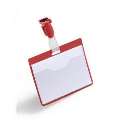 CAJA DE 25 IDENTIFICADORES CON PINZA ROJO 60X90 DURABLE 8106-03