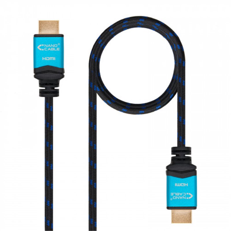 Nanocable Cable HDMI V2.0 4K@60GHz 18 Gbps A/M-A/M, negro, 10.0 m.