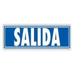 SEÑAL "SALIDA (SIN INDICADOR)" 175X65 PVC GRIS ARCHIVO 2000 6177-07 GS